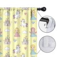 thumbnail image 4 of Blackout Kids Curtains,Yellow Princess Unicorn Pattern Childrens Insulated Curtains Set Of 2,Bedroom Essentials,Toddler Room Decor 52"x84", 4 of 5
