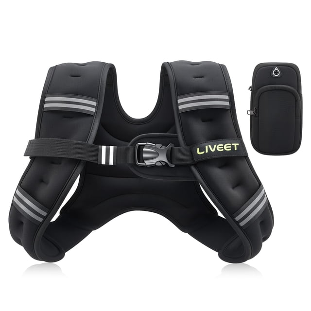 Chaleco pesado Liveet con correas ajustables reflectantes de 2,5 kg