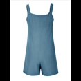 thumbnail image 4 of Cortos de Verano A para Mujer, Casuales Sin Mangas con Bolsillos Azul Mar S, 4 of 9