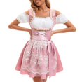 thumbnail image 5 of JTieacloth Womens 3-Piece Oktoberfest Bavarian Dirndl Dress Party Dress,Pink, 5 of 7