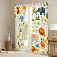 thumbnail image 3 of Castle Fairy Kawaii Elephants Giraffe Lion Blackout Curtains Set of 2 (52x84 Each) for Kids Children,Cartoon Animal Window Curtains,Botanical Plants Leaves Curtains and Drapes,Super Cozy Room Decor, 3 of 6