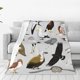 thumbnail image 1 of Fotbe Animal Bird Manta de Franela Acolchonada con Estampado, Súper Suave y Esponjosa, Extra Grande para Sofá, Cama, Uso Todo el Año-60"x50", 1 of 7