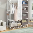 thumbnail image 6 of Portable Closet, Brochao Closet Organizer Storage Shelves, Clothes Rack Storage Organizer, Wardrobe Closet Clothing Rack for Bedroom, Hallway, Living Room, Gray, 6 of 10