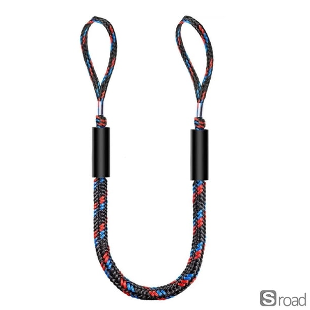 Línea De Amarre Elástica Para Muelle 4FT, Cuerda Marina Flotante Con Ganchos, Absorbe Impactos Para Barco, Jetski Y Kayak