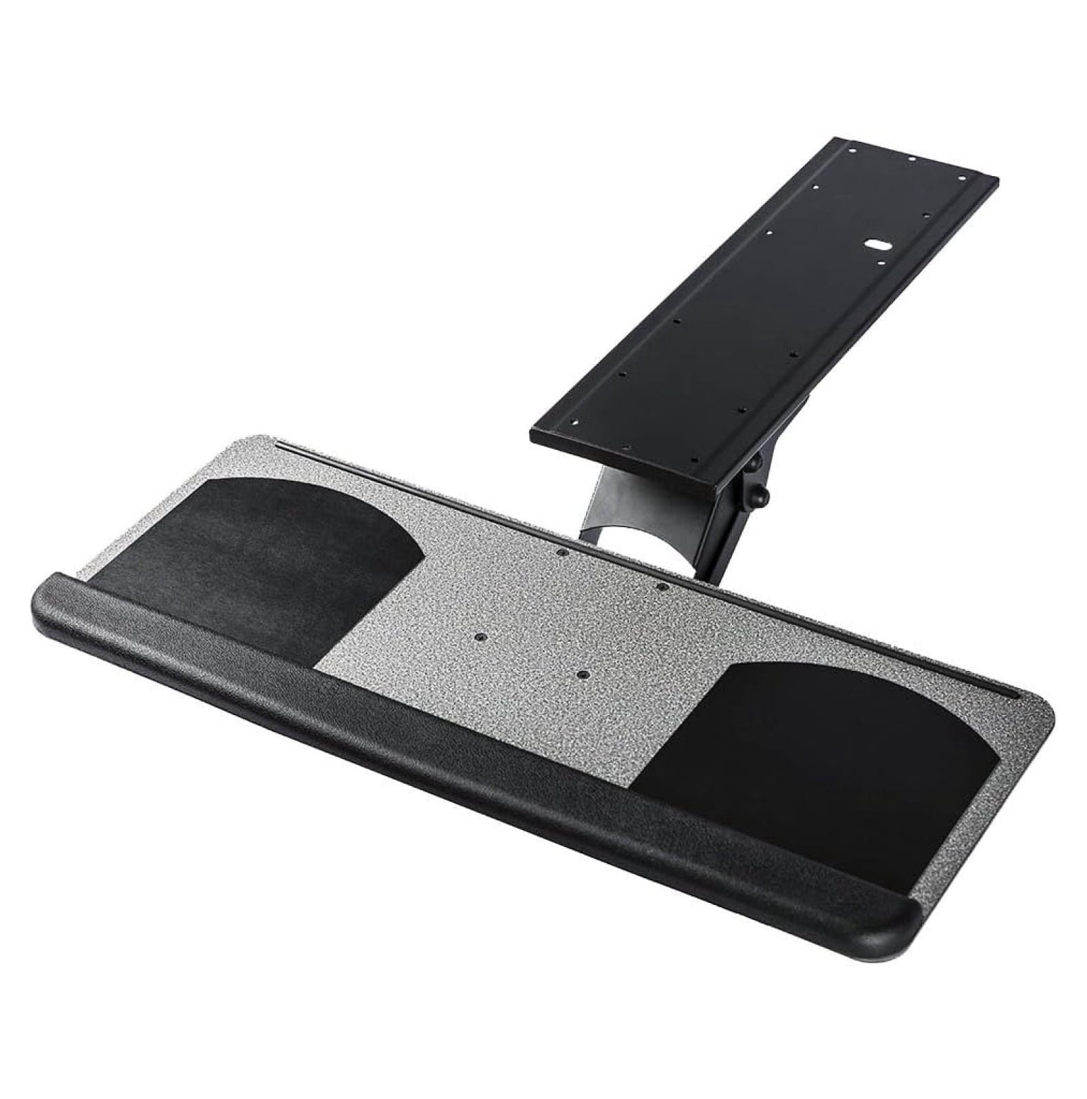 New Undermount Height Adjustable Keyboard Tray Mouse Pad Tray with Drawer and Tiltable Ergonomic Design 360 revolvable (25" x 10")