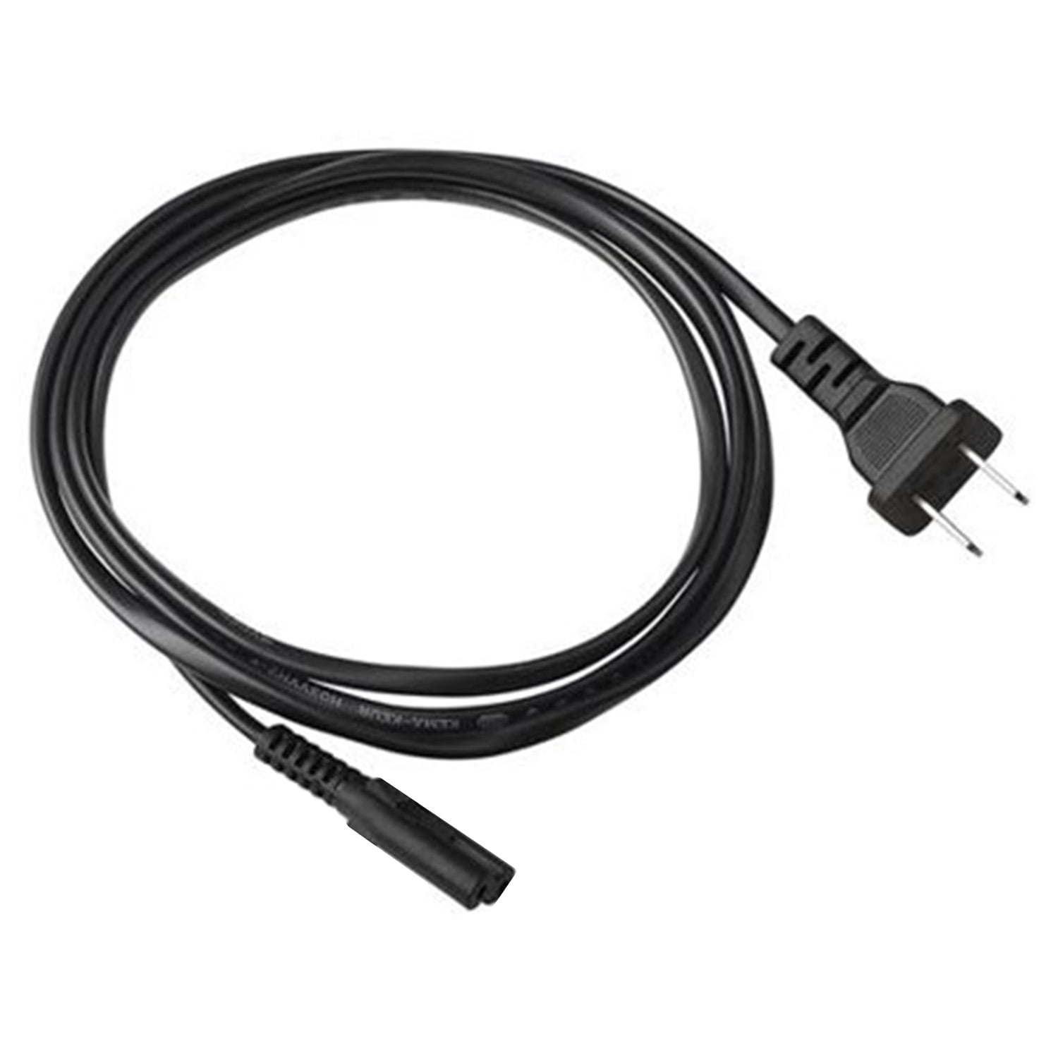 SatelliteSale 18AWG 2-Prong Square/Round Connector AC Universal Replacement Power Cable Universal Wire PVC Black Cord 6 feet - Walmart.com