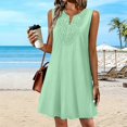 thumbnail image 2 of Women's 2026 Summer Dress Casual Fashion V Neck Embroidered Sleeveless Top Boho Dress by Yigetop Green 3XL, 2 of 8