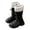 Black, variant on Quealent Fluffy Boots for Little Kids/Big Kids Zipper Fuzzy Warm Winter Short Boots with Faux Furry Lining Bootie Shoes Beige for Size 9