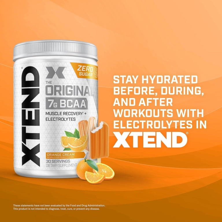 Xtend Original 7G BCAA, Orange Cream, 14 oz, Electrolytes, Muscle