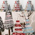 thumbnail image 4 of Adorno navideño de madera natural para árbol de Navidad, colgante para fiesta de Navidad, decoración del hogar, color azul, Año Nuevo 2020, 4 of 5