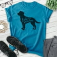 thumbnail image 2 of Lab Mama T-shirt, Unisex Women's Shirt, Labrador Retriever, Lab Owner, Best Dog Mama Gift, Heather Blue, Small, 2 of 6