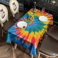 thumbnail image 2 of Rainbow Tie Dye Mandala Pattern Rectangle Tablecloth 60"x102",Waterproof Polyester Rectangle Table Cloth, Wipeable Spillproof Polyester Tablecloth for Dining, Camping, Indoor and Outdoor, 2 of 6