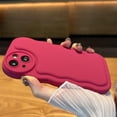 thumbnail image 4 of Case for iPhone 11,Solid Hot Pink Curly Wave Frame Bumpers Back Case,Slim Soft Silicone Shockproof Circle Camera for iPhone 11 Case 6.1 inches, 4 of 12