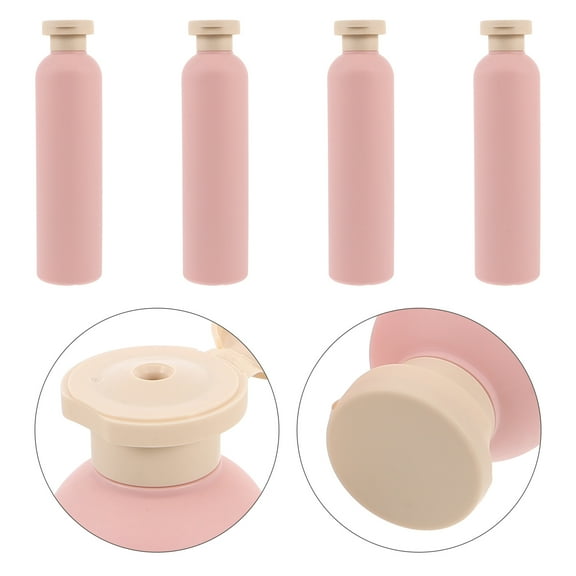 GOOHOCHY 4pcs Travel Shampoo Bottles Refillable Flip Cap Squeeze Toiletries Large Leakproof Shampoo And Conditioner Bottles 260ml