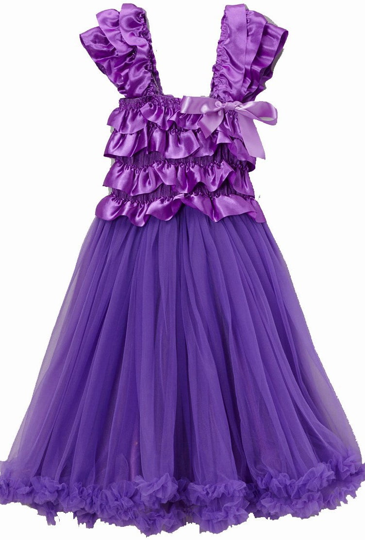Wenchoice Purple Ruffle Top Dress Girl's S(1T-2T) - Walmart.com