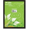DAX Black Solid Wood Poster Frames with Plastic Window, Wide Profile, 18 x 24