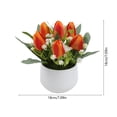 thumbnail image 3 of Artificial Miniature Potted Plants Ornament Tulips Artificial Flower Bonsai For Indoor Decor Desktop Artificial Green Plants, 3 of 6
