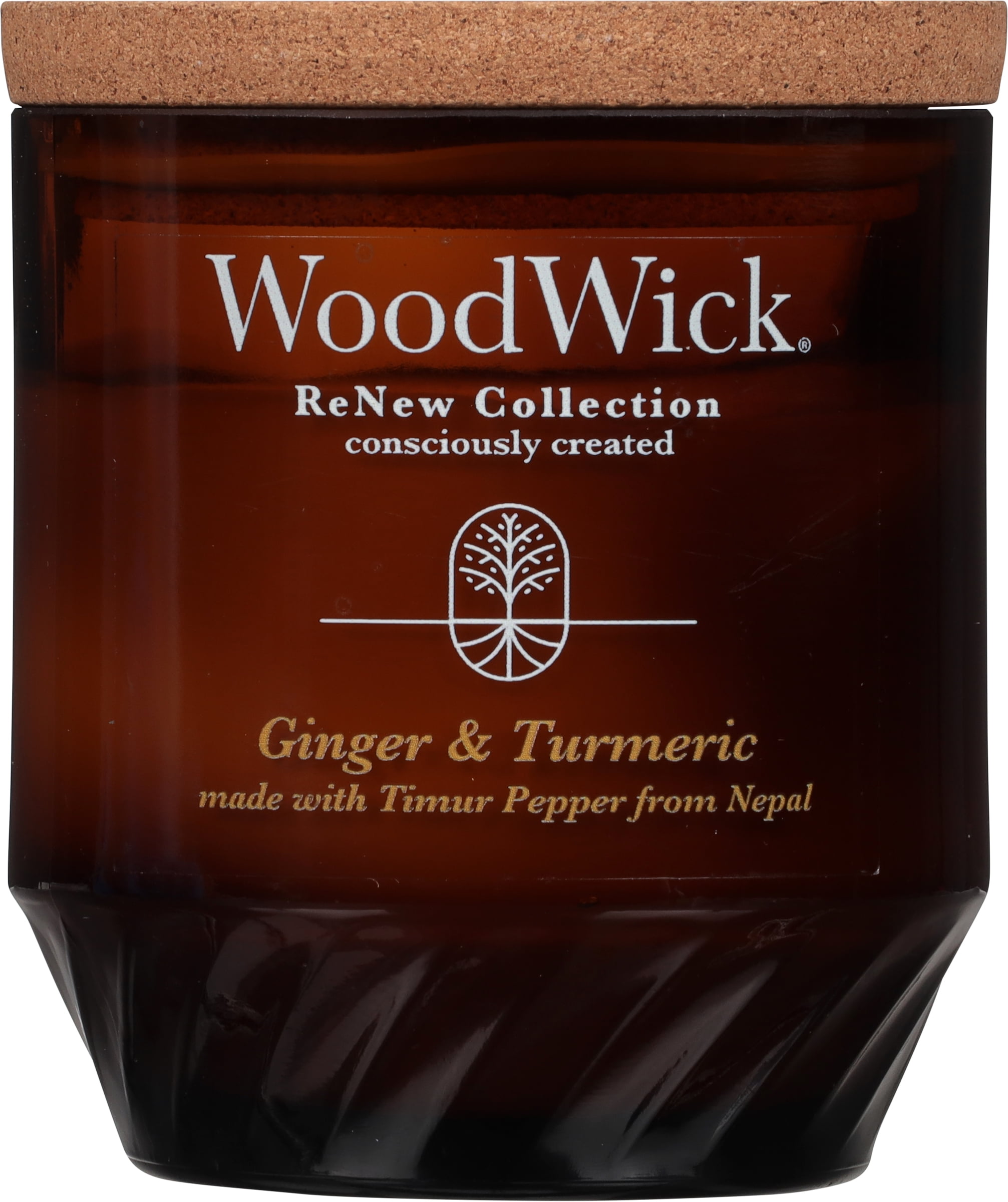 WoodWick Renew Medium Candle, Ginger & Turmeric, 6 oz.