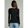 thumbnail image 4 of Emmalise Women's Plain Basic Cotton Spandex Scoop Neck Long Sleeve T Shirt, 4 of 5