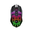 thumbnail image 1 of Graflsoa X801 Souris de Jeu Filaire RVB avec 7 Boutons Programmables, 6 Niveaux de DPI Réglables, 7 Modes d'Éclairage et Fonction de Retour Rapide sur Bureau en Noir, 1 of 6