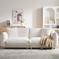 thumbnail image 6 of 87" Sherpa Cloud Couch, Modern Soft Teddy Plush Couch, Boucle Cloud Sofa Couch, Deep Seat Upholstered 3 Seater Sofa for Living Room Bedroom Apartment, White, 6 of 7