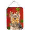 thumbnail image 1 of Carolines Treasures KJ1184DS1216 Flocons de Neige Rouges Noël Yorkie & Yorkshire Terrier Impressions Murales Ou de Porte en Métal Aluminium, 1 of 1