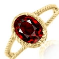 thumbnail image 1 of AoneJewelry 1.25 Carat Garnet Oval Shape Ring In 10K Solid Rose, White & Yellow Gold, 1 of 5