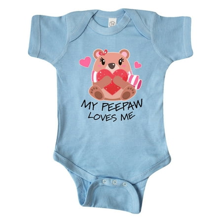 

Inktastic My PeePaw Loves me- bear and hearts Gift Baby Boy or Baby Girl Bodysuit