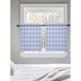 thumbnail image 5 of Blue Gingham Tier Curtains 36 Inch Length,Sheer Curtains for Bedroom Living Room Window Farmhouse Buffalo Plaid Checkeredv Rod Pocket Drapes Kitchen Curtains Small Half Window 27.5"x36" 2 Panels, 5 of 7