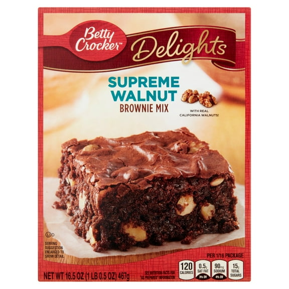 Betty Crocker Brownie Mix Supreme Walnut 16.5 oz Package May Vary