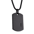 thumbnail image 2 of Collar hombre LUCKMAN Gavin Acero Inoxidable Zirconia Cúbica Negra UNITALLA, 2 of 6
