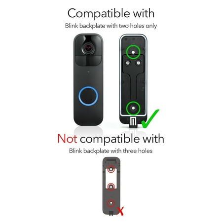 Wasserstein - Solar Panel Compatible with Blink Video Doorbell Blink Doorbell Solar Panel for Your Blink Video Doorbell - Black