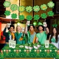 thumbnail image 1 of Decoraciones para el Día de San Patricio, 115 piezas de suministros para la fiesta del Día de San Patricio, sirve para 16 personas, incluye mantel de tréboles, juego de servicio Lucky's Holy para deco, 1 of 6