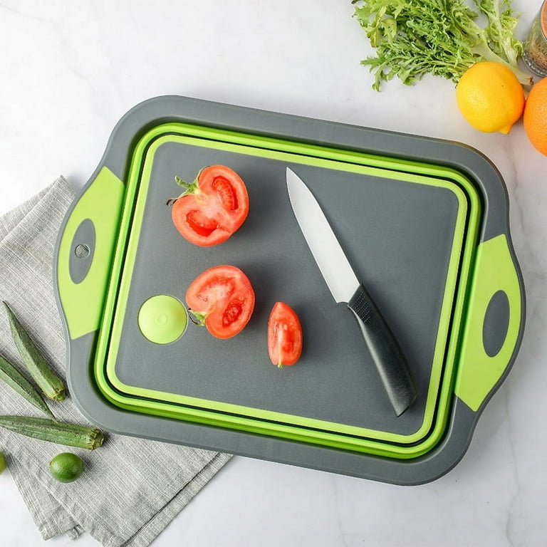 Magicorange Travel Cutting Board Set, 3 Pcs Portable Mini Camping Plastic  Cutting Board Set & Stainless Steel Knife with Sheath, Fruits & Vegetable