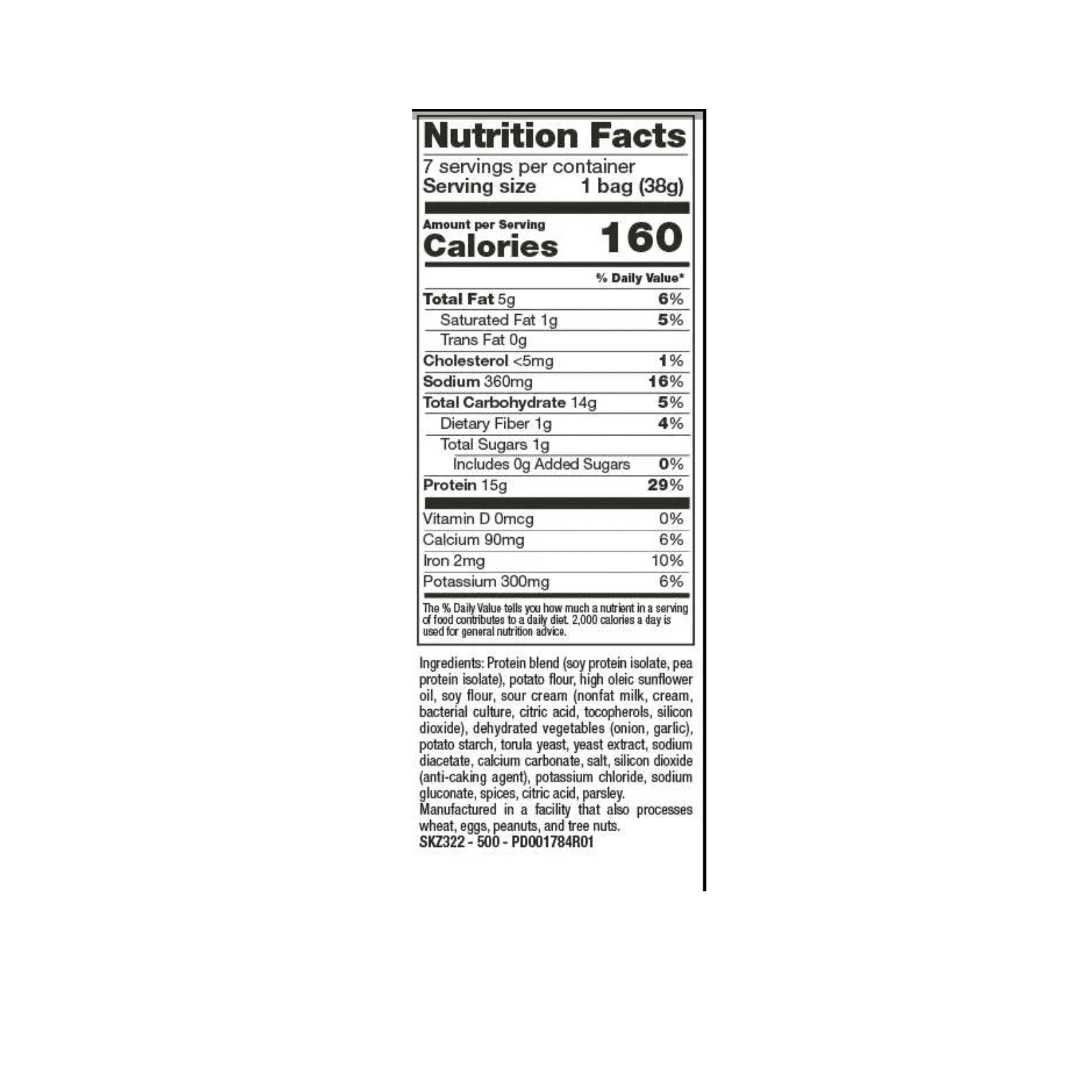 Proti Fit Protein Chips, Ranch, High Protein, Low Calorie, 7 Bags