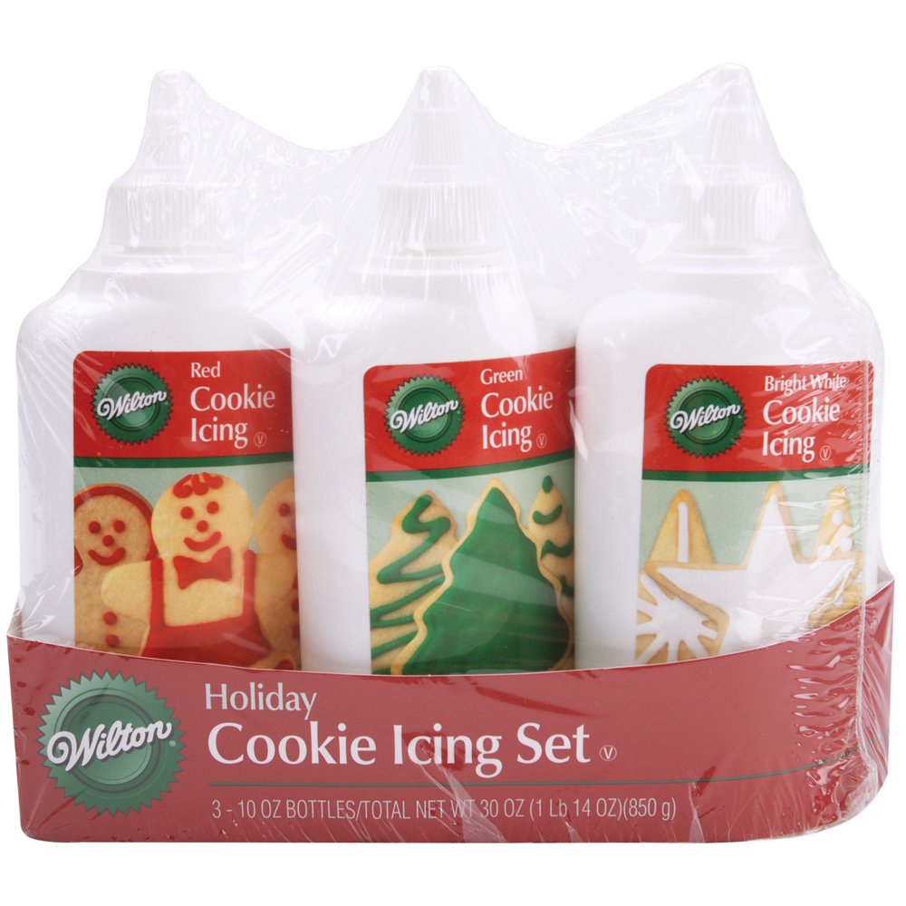 Cookie Icing 10oz 3/PkgHoliday, Pk 1, Wilton
