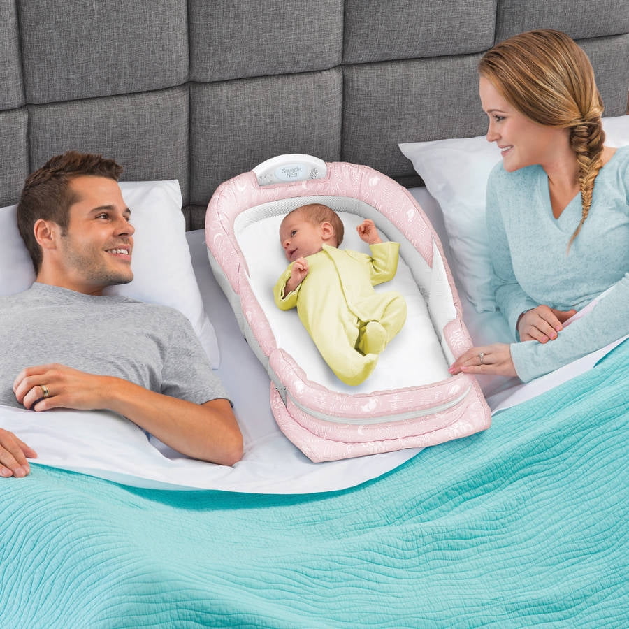 PINK BABY DELIGHT SNUGGLE NEST SURROUND INFANT XL BED for Young Newborn
