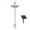 Purple, variant on JWZZYD Staked Solar Bird Bath Fountain Feeder, 31.49" Glass Basin Tiered Water Fountain with Metal Ground Spike, Bird Water Tub & Wild Bird Feeder for Backyard Landscape Ornament(Gray, 1 Pack)