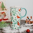 thumbnail image 3 of Ceramic Travel Mug with Color Gift Box,Coffee Cup 17 Oz.Christmas Gift,Red Bird, 3 of 7