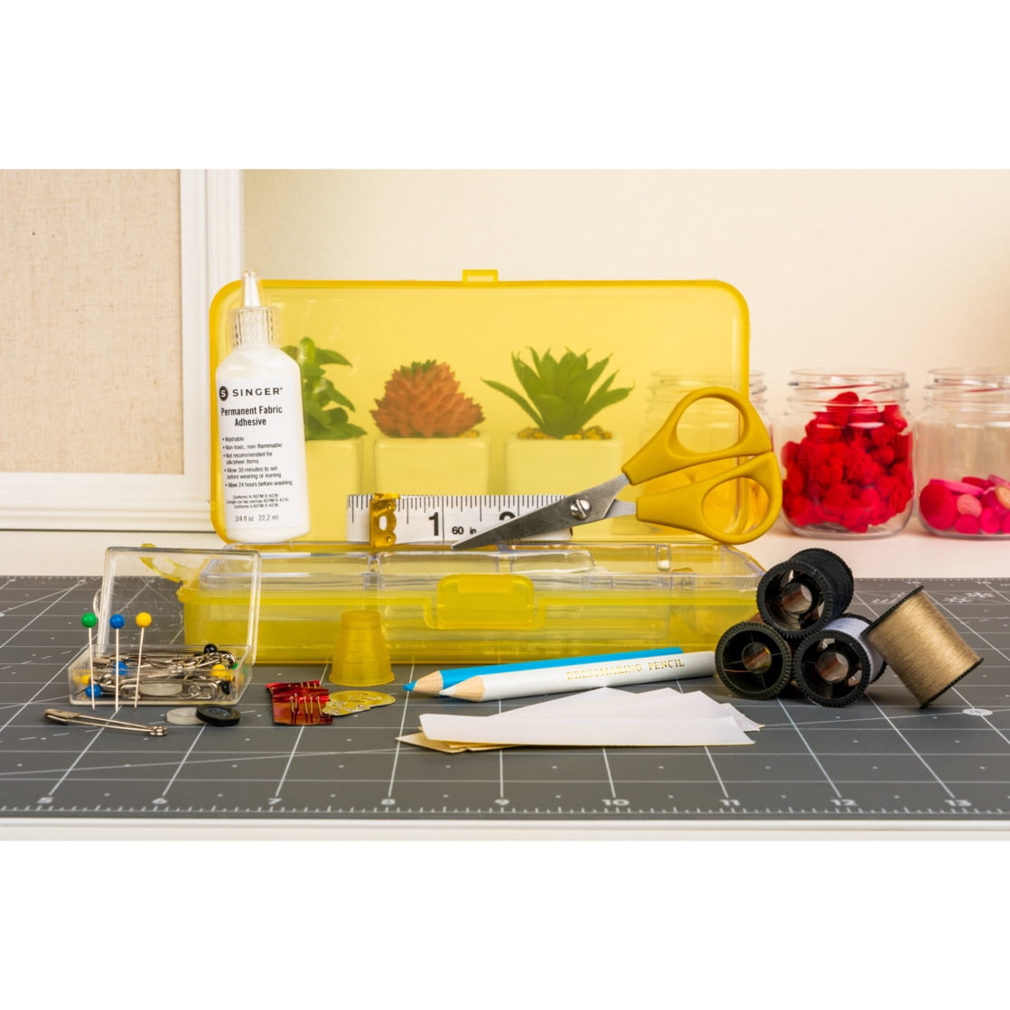 SINGER Survival Sew Kit with Storage Case, 64 pcs