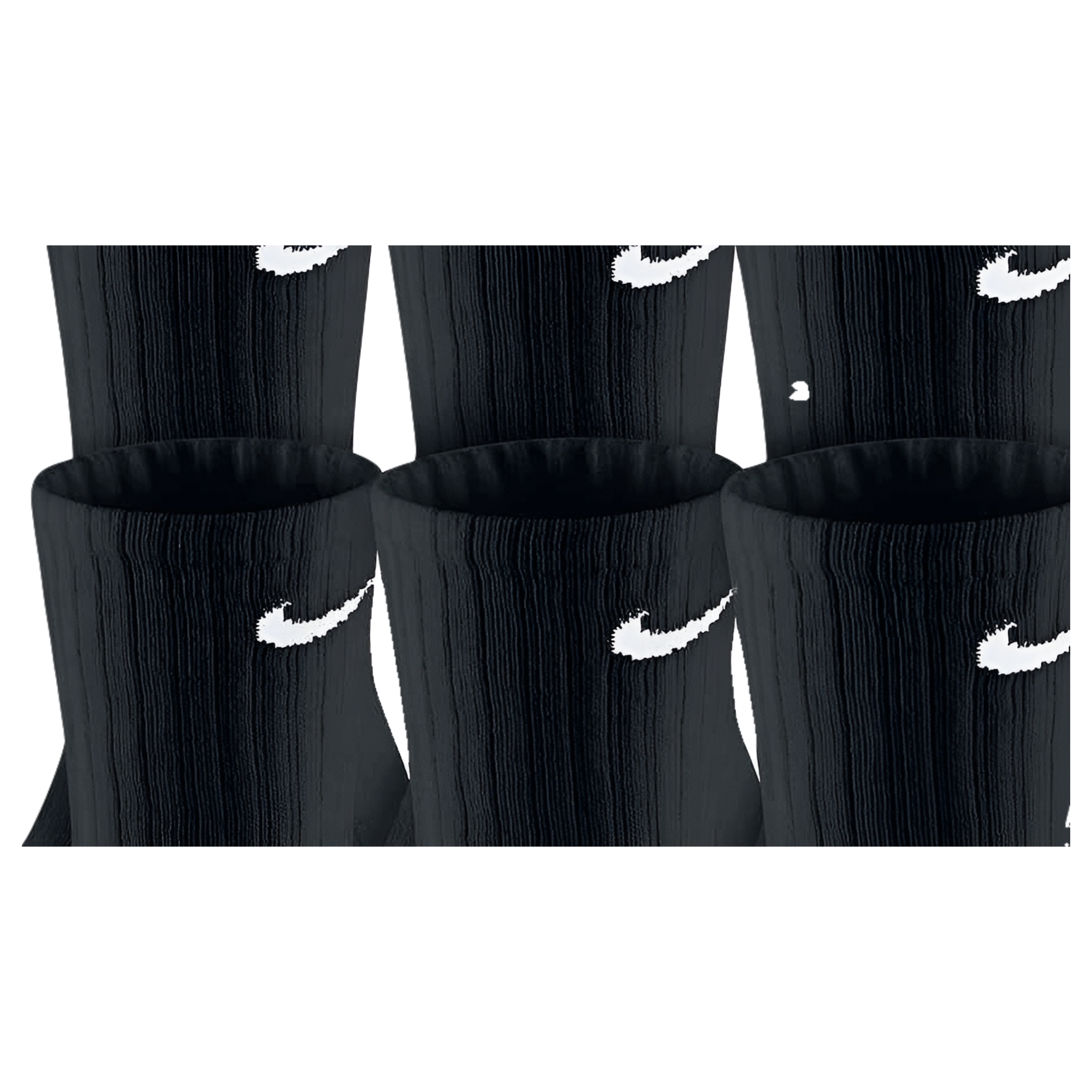 Nike Performance Cotton Crew Band Training Socks Black 6-Pack photo 3