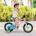 thumbnail image 4 of Costway 12" Kids Bike with Adjustable Saddle Handlebar Removable Training Wheels Handbrake Pink, 4 of 10