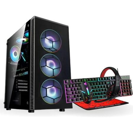 ULTRONIX Gaming Desktop, Intel Core I5 8TH GEN, Nvidia 1660 Super, 16GB RAM, 256GB SSD, Keyboard, Gaming Mouse, Mouse Pad, Headset Combo, Win11 Pro