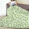 thumbnail image 6 of Honeii Green Avocado Print Fleece Blanket - Throw Blanket for Bed, Sofa, Couch, Camping, and Travel , Microplush Ultra Soft Warm Blanket-60"x50", 6 of 7