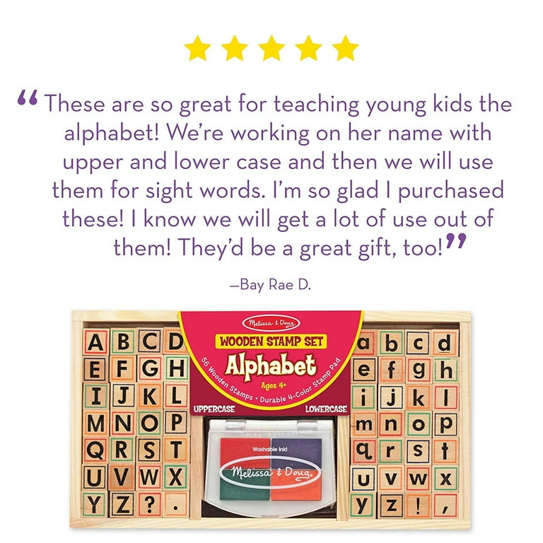Melissa Doug Alphabet Stamp Set Stamps with Lower Case and