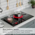 thumbnail image 4 of 30-in 4 burners Smooth Surface (Radiant) Black Electric Cooktop with Bridge Element, 4 of 7