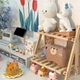 thumbnail image 6 of Wooden Storage Rack, 2-Layer Desktop Storage Rack, Ladder-Shaped Desk Display Rack, Desktop  Storage Rack, 6 of 7