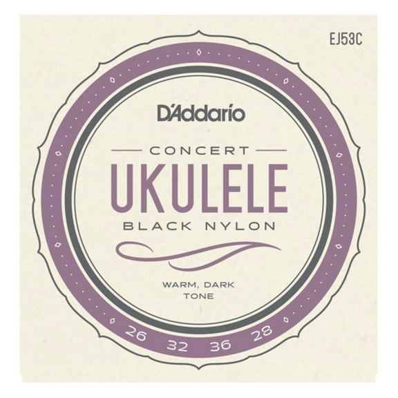 UKE STRINGS HAWAIIAN CONCRT BLKNY