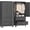 Black - with 2 Drawers, variant on SOLAURA 71" Tall Metal Armoire Wardrobe Cabinet with 2 Doors, Wardrobe Closet with Hanging Rod and Adjustable Shelves, Freestanding Closet for Home Living/Laundry Room/Department (Black)
