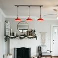 thumbnail image 4 of Kiven 3-Light H-Type track lighting pendants,Modern h track pendant lights,Decorative Track Lighting Fixture for Kitchen Island Hallway,Red Iron Lampshade, 4 of 7